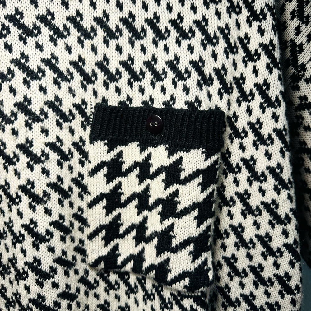 VINTAGE ANN WI HOUNDSTOOTH SWEATER - Picture 4 of 7